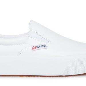 Superga Leather Slip-On Sneakers